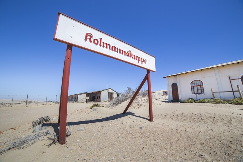 Eingang zu Kolmannskuppe in Namibia